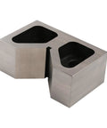 Rock Solid Cast Iron V Block Set For Precision Layout Work And Machinist Bench Setup Featuring Dead Square Ground Edges and Point Zero Zero Zero One Inch Tolerance, top view showing dual cavities.