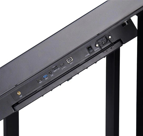 Back view of Rock Solid 43 Inch Touchscreen Digital Kiosk Running Android 11 with USB, HDMI, and power ports.