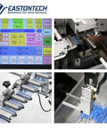 Bullet Proof Fully Automatic Eight Head Wire Tinning Machine For Cable Plants Quick Cutting Stripping Twisting Tool With Easy Plc Interface And Rock Solid Heavy Duty Frame showing control panel and wire processing components.