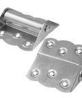 Two Pack Stainless Steel Self Closing Spring Hinges With Adjustable Tension 2.4x3 Inch, Rust Resistant, durable design