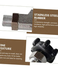 Stainless steel and rubber components of full drain valve and steam release valve with easy assembly, threaded inlet, air bleeder.
