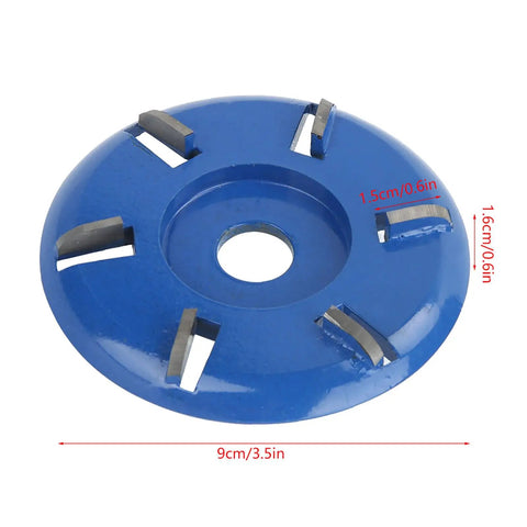 Angle Grinder Wood Carving Disc With Arc Teeth Six Teeth Turbo Carving Blade For Woodworking Shaping And Grinding 90mm Diameter 16mm Bore Pro Grade DIY Ready Tool with detailed measurements