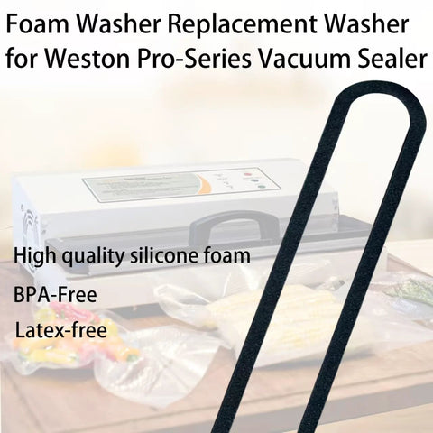 Foam gasket replacement kit for Weston Pro-Series vacuum sealer; includes 2 gaskets and 4 seal bar tapes