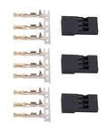 JR Connector Kit 11.010 100 Pieces Gold Plated Pins with brass and ABS parts for electronic equipment and model aircraft.