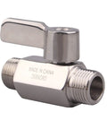 3/8 Inch NPT Male To Male Stainless Ball Valve With SUS316 Body And Ball Inline Shutoff For Two Pipes In The Same Direction
