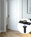 Magnetic Door Catch Set 2 Pack for Closets Cabinets Floor Mounted Silent Ball Catch installed at bottom of door