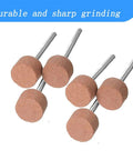 18 Piece Rotary Grinding Stone Set For Rotary Tools, 15mm cylinder shaped abrasive bits with 1/8 inch shank displayed