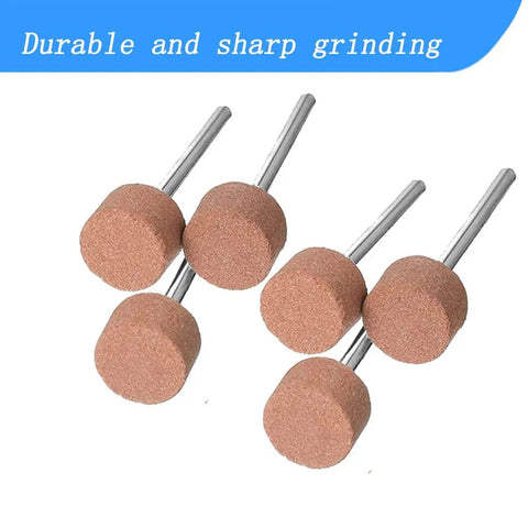 18 Piece Rotary Grinding Stone Set For Rotary Tools, 15mm cylinder shaped abrasive bits with 1/8 inch shank displayed