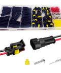 20 Kits Of 2 Pin Waterproof Automotive Electrical Connectors With Male And Female Terminals And Silicone Seals For 22-16 AWG Wiring Quick Disconnects And 2 Wire Connectors Durable Weatherproof Wiring Kit For Cars