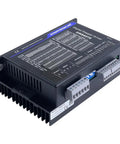TE Series Digital Stepper Driver for Nema 34 Motors, showing connection ports and specifications on black casing.