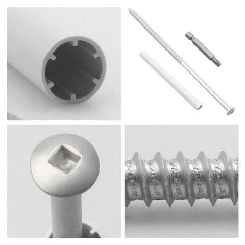 Dang Solid 7 Inch Gutter Screws With All Weather Ferrule Sleeve Gray 10 Pack Heavy Duty Rain Gutter Fasteners For Sagging Eaves Quick Square Driver Setup