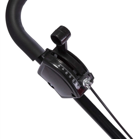 Handle adjustment knob on Commercial Walk-Behind Broadcast Spreader With 65 Lb Capacity For Grass Fertilizer And Seeds, Even Coverage