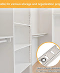 16 Pack Adjustable Shelf Brackets For 35.4 Inch Shelf Track Stainless Steel Wall Shelves in closet setup