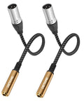 Grab This Hot 6.35mm TRS Female To XLR Male Balanced Audio Cable Pack For Your Studio Setup! This image shows two audio cables with XLR and TRS connectors.