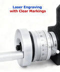 Close-up of the Dual Hand Manual Rotary Indexing Table 10 Inch 250mm plate with 360 degree scale vernier ring for CNC milling.