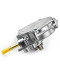 Heavy Duty Brake Booster Vacuum Pump Built Tough For Sweet Stopping Power And Rock Solid Reliability Compatible With Toyota Camry Rav4 Avalon 2.5L Engines 2018 2023 side view showing metal casing and suction inlet.