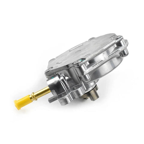 Heavy Duty Brake Booster Vacuum Pump Built Tough For Sweet Stopping Power And Rock Solid Reliability Compatible With Toyota Camry Rav4 Avalon 2.5L Engines 2018 2023 side view showing metal casing and suction inlet.