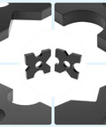 Two Pack H Frame Press Plates 7 By 7 By 1 Inch Thickened Hydraulic Shop Plates For 20 Ton And 32 Ton Machines With Five Notches Heavy Duty Reloading Press Accessories, black iron plates