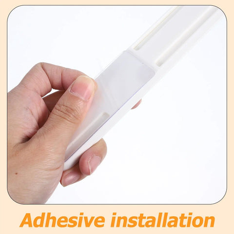 Close-up of Heavy Duty Drawer Slides 2 Pack Smooth Operation White Plastic Rails for Wardrobe and Cabinet Easy DIY Installation