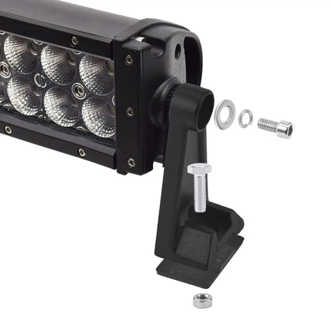 Side Mount Light Bar Brackets For LED Light Bars And Driving Lights Wide Fit Rugged AntiVibration Pads Included Off Road Truck UTV Roof Ditch Light Hardware 2Pack