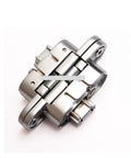 Rock Solid 10 Piece Set Of Invisible 3D Adjustable Hidden Door Hinges Built From Tough Zinc Alloy shown from above.
