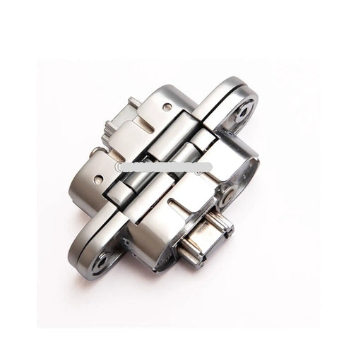 Slick Zinc Alloy 10 Pack 3D Adjustable Hidden Door Hinges Heavy Duty Invisible Folding Door Joints in sleek silver finish.