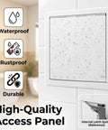 Straight Up Heavy Duty Metal Access Panel For Drywall Plumbing Repair Wall Cover Plate Push To Open Inspection Hatch No Sweat Home Reno Upgrade White 12X22 In. with waterproof and rustproof features.