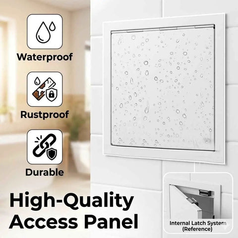 Straight Up Heavy Duty Metal Access Panel For Drywall Plumbing Repair Wall Cover Plate Push To Open Inspection Hatch No Sweat Home Reno Upgrade White 12X22 In. with waterproof and rustproof features.