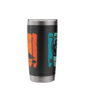 Retro Vintage Gyrocopter Pilot Autogyro Stainless Steel Insulated Tumbler For Aviation Fans with dope graphic design.