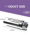 Oxygen Sensor Socket Tool 0.87 Inch 6 Point I Type Side Wire Cutout Wrench, heavy duty 45 steel, universal fit in silver.