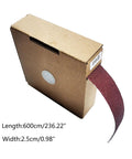 Pro Grade Emery Cloth Roll For Drum Sanders And Woodworking Tear Resistant Hella Tough Sandpaper, 600cm length, 2.5cm width.