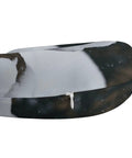 Close-up of Snow Owl Travel Pillow Comfy Ergonomic U Shaped Neck Support with Memory Foam, showcasing zipper detail.