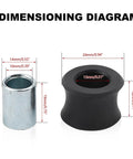 Diagram of 4Pcs 10mm Rear Shock Absorbing Suspension Bushing Set Rubber For Most Motorcycles Scooters ATVs UTVs Go Karts Black