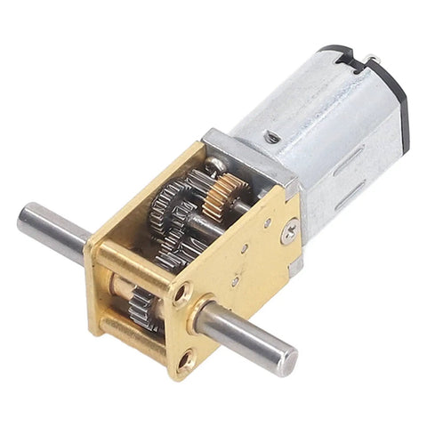 Heavy Hitter Brushed DC Gear Motor Churning Out Steady 34RPM Torque Via Dual Shafts And All Steel Gears Built Rock Solid For Robot Projects And Home Fixes showing gear mechanism and steel shafts.