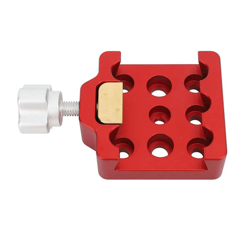 Rugged Aluminum Dovetail Clamp For Telescopes And Camera Rigs With Bubble Level, 8 multi diameter mount holes, side view