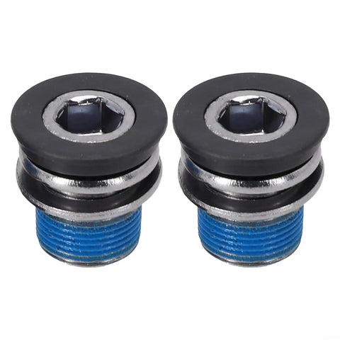 2 Pack Bicycle Crank Arm Bolts For ISIS Axle Ebike M15 Thread Steel With Plastic Seal Black 15mm Length 8mm Hex Socket Easy Install Rustproof Cycling Parts Kit, pair