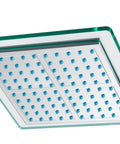 Square Ultra Thin Premium Bath Rainfall Shower Head With 100 High Pressure Jets And An 8 Inch Wide Face Plate In Chrome Finish