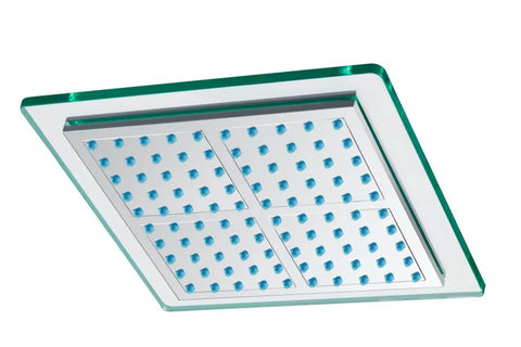 Square Ultra Thin Premium Bath Rainfall Shower Head With 100 High Pressure Jets And An 8 Inch Wide Face Plate In Chrome Finish