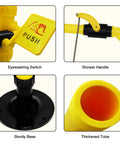 Emergency Shower Eyewash Station Kit for Industrial and Lab Use, OSHA Approved, ABS Construction, detail of eyewashing switch and shower handle