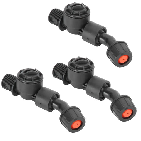 G3/8 DN10 Spray Nozzle Set For Agricultural Sprayers, Water Saving Irrigation Tool, 3 pack nozzles in black and orange