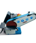 Heavy Duty Benchtop Belt And Disc Grinder Featuring A Badass 2 X 40 Inch Sanding Belt And 6 Inch Grinding Wheel side view