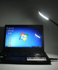 Dimmable USB Keyboard Light With Flexible Gooseneck, Mini Laptop Desk Lamp, 14 LED Beads, Three Level Brightness, On Off Touch Switch