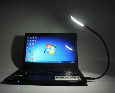 Dimmable USB Keyboard Light With Flexible Gooseneck, Mini Laptop Desk Lamp, 14 LED Beads, Three Level Brightness, On Off Touch Switch