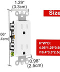 No Sweat 100 Pack White Duplex Receptacles Boasting Easy Peasy Push Wire Hookups And Built Tough Tamper Resistant Panels dimensions 4.06 x 1.29 x 0.98 in
