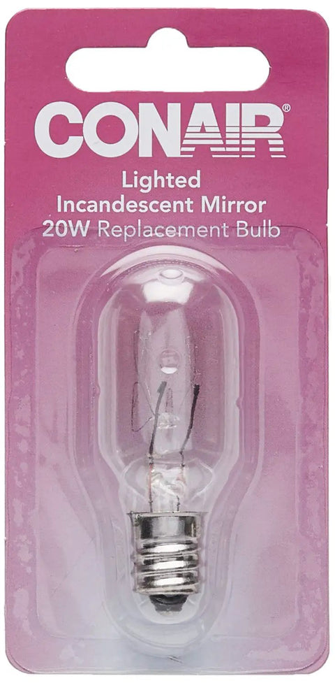 Incandescent 20W Replacement Bulb Clear For Lighted Makeup Mirrors Fits BE151T BE71CT BE47X BE47BR Easy Installation