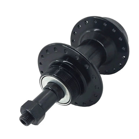 Close-up of black aluminum alloy hub from Front And Rear 36H Bicycle Hub Set Aluminum Alloy Quick Release Levers Skewers Axle 1 Pair