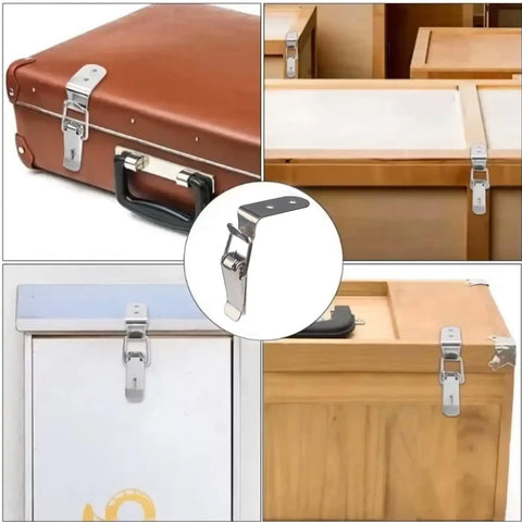 Heavy Duty 304 Stainless Steel 90 Degree Toggle Latch With Secure Duck Bill Buckle For Tool Boxes Car Hoods Cabinets And Trunks Built Like A Tank That Grabs Super Tight Pair Of Two on various storage boxes.