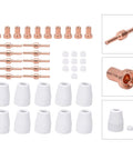 Plasma Cutter Consumables Kit With Cups Electrodes Ring Tips And Accessories For CT312 CUT50 ACDC TIG200 Plasma Cutters