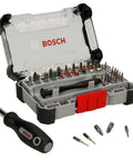 Two-In-One 42-Piece Extra Hard Precision And Standard Screwdriver Bit Set with two magnetic handles and Pick and Click case