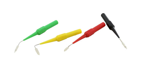 Back Probe Kit With Color Coded Probes For Automotive Harnesses Fuel Injectors And Sensors, Stainless Steel Straight 45 And 90 Degree Tips